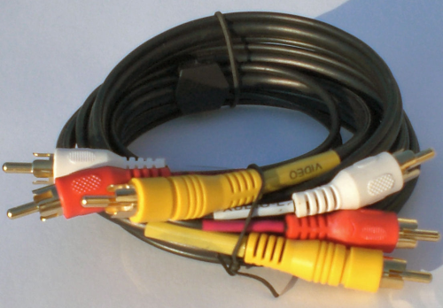 Cinch-Kabel A/V, (rot/weiß Audio und gelb Video) 1,5 m lang